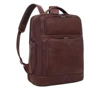 STILORD Jayden Mochila de Negocios para Hombre de Cuero Auténtico - Mochila Vintage con Compartimento para Portátil 15 16 17" para Trabajo, Universidad y Viajes Color:maraska - marrón Oscuro