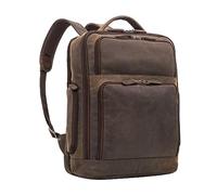 STILORD Jayden Mochila de Negocios para Hombre de Cuero Auténtico - Mochila Vintage con Compartimento para Portátil 15 16 17" para Trabajo, Universidad y Viajes Color:Colorado - marrón