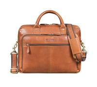 STILORD "Jerome Maletín Portátil Cuero Autentico 15,6 Pulgadas | Bolso Portadocumentos Hombre Piel Coñac | Bandolera Portatil Grande A4 Vintage Bolso Mensajero Negocios