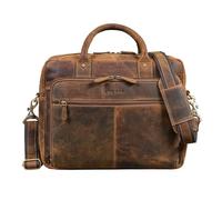 STILORD "Jerome Maletín Portátil Cuero Autentico 15,6 Pulgadas | Bolso Portadocumentos Hombre Piel Marrón | Bandolera Portatil Grande A4 Vintage Bolso Mensajero Negocios
