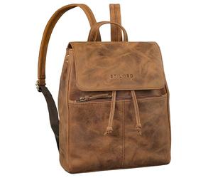 STILORD Jette Mochila Pequeña Elegante para Mujer - Urbana y Chic de Piel Auténtica Vintage Color:Sepia - marrón