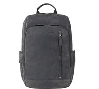 STILORD Johnson Mochila Portátil Hombre Cuero - Mochila de Negocios Color:Carbon - Gris