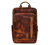 STILORD Johnson Mochila Portátil Hombre Cuero - Mochila de Negocios Color:Kara - Cognac
