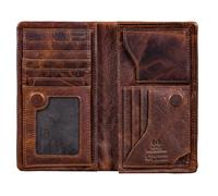 STILORD Kenan XL Cartera Hombre Piel Grande Billetero Cuero Genuino Largo Cartera Monedero con Anti RFID, 11 Ranuras para Tarjetas, Cierre Magnético Color:Kara - Cognac