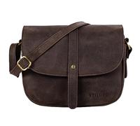 STILORD 'Kira' Bolso mujer piel vintage Bolso hombro mujer pequeño verano invierno para salir noche fiesta diario Bolso mano de auténtico cuero, Color:marrón - moscada