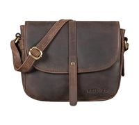 STILORD 'Kira' Bolso mujer piel vintage Bolso hombro mujer pequeño verano invierno para salir noche fiesta diario Bolso mano de auténtico cuero, Color:zamora - marrón