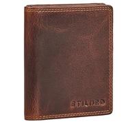 STILORD "Knox Grande Carteras para Hombre Piel - Billetera para Tarjetas con Protección RFID para 8 Cartas - Cartera Inteligente con Monedero Cuero Auténtico Color:Kara - Cognac