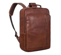 STILORD Konrad Mochila de Cuero de Negocios Hombres y Mujeres Mochilas de Trabajo Elegante Backpack para portátil de 15,6 Pulgadas Backpacks de Hombro Uni Color:Cognac-marrón