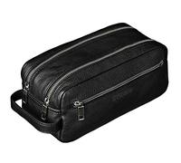 STILORD Kurt Neceser Grande con asa de Cuero Vintage para Hombre y Mujer Bolsa de Aseo o Viaje Bolso de Maquillaje o cosméticos de auténtica Piel Color:Negro