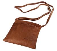 STILORD Lana Pequeño Bolso de Cuero para Mujer Bolso Bandolera o de Hombro para Salir Fiesta Diario Trabajo Estilo Vintage de Piel auténtica Color:Cognac-marrón
