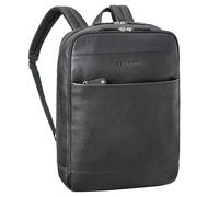 STILORD Leo Mochila de Equipaje de Mano con ventilación Trasera Mochila de Piel para portátil de 15,6 Pulgadas Mochilas Mochilas para señoras y Caballeros Color:Negro