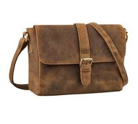 STILORD 'Letizia' Bolso bandolera mujer pequeño cuero bolso serraje bolsos mujer bandolera mujer cuero bolsos de piel shoulder bag bandolera piel retro, Color:vinto - marrón