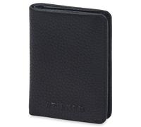STILORD 'Levent' Tarjetero Piel Genuino Mini Monedero Hombre Cartera de Cuero Mujer Pequeña Card Holder Billetera Minimalista Portamonedas Vintage Porta Tarjetas RFID, Color:Negro