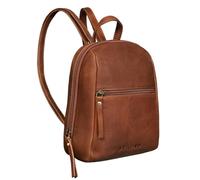 STILORD 'Lia' Mini Mochila Mujer Cuero Vintage Daypack Pequeña Bolsa de Mano Hombro para Diario Salir o Trabajo de Auténtica Piel, Color:mocca - marrón oscuro