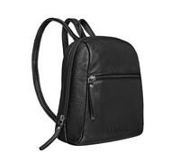 STILORD 'Lia' Mini Mochila Mujer Cuero Vintage Daypack Pequeña Bolsa de Mano Hombro para Diario Salir o Trabajo de Auténtica Piel, Color:negro