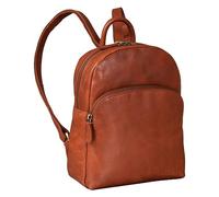 STILORD Linnea Bolso Mochila Mujer Casual Daypack de Cuero Bolso Bandolera Pequeño Vintage Bolso de Mano Mochila Viaje Mochila Escolar de Auténtica Piel Color:curtición Vegetal - Brandy