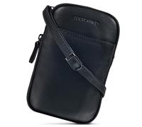 STILORD "Loki Bolsillo de Pecho Cuero Pequeño Bolso de Teléfono Móvil Vintage Bolso Bandolera Crossbody Bag Mini Bolsillo Cruzado de Hombro Piel Auténtica Color:negro