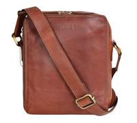 STILORD Lorand Bolso de Hombro Cuero de los Hombres de la Vendimia para los Hombres Bolsa de Mensajero Pequeño Bolso de los Hombres Bolso Cross-Body de Cuero Genuino Color:Cognac-marrón