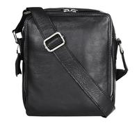 STILORD 'Lorand' Bolso de hombro cuero de los hombres de la vendimia para los hombres Bolsa de mensajero Pequeño bolso de los hombres Bolso Cross-Body de cuero genuino, Color:negro