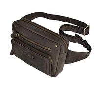 STILORD 'Lou' Bolsa de Cadera Cuero Vintage Bolso de Cintura Hombre Riñonera de Cinturón para Deportes Running Fiestas Jogging Trekking Festival, Color:marrón Oscuro