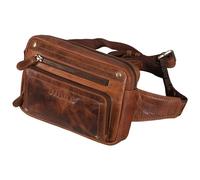 STILORD Lou Bolsa de Cadera Cuero Vintage Bolso de Cintura Hombre Riñonera de Cinturón para Deportes Running Fiestas Jogging Trekking Festival Color:Kara - Cognac