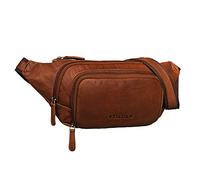 STILORD 'Luke' Riñonera de Piel Vintage para Hombres y Mujeres Bolso de Cadera o Cintura Unisex para Fiesta Festival Deporte Viaje de Cuero auténtico Color:Cognac-marrón