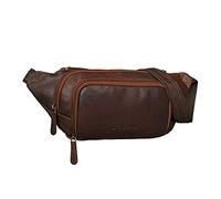 STILORD 'Luke' Riñonera de Piel Vintage para Hombres y Mujeres Bolso de Cadera o Cintura Unisex para Fiesta Festival Deporte Viaje de Cuero auténtico, Color:Cognac marrón Oscuro