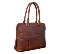 STILORD 'Lydia' Maletín Ejecutivo Mujer Cuero Vintage Grande Bolso de Negocios Maleta Portadocumentos Bolso Portátil de 13,3 Pulgadas de Auténtica Piel, Color:Porto - marrón