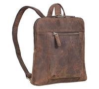 STILORD Marlene Mochila de Cuero Señoras Elegante Mochila Bolso Señoras City Mochila Vintage Bolso Daypack Genuine Leather Señoras Mochila Moderna Color:Zamora - marrón