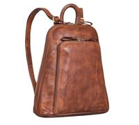STILORD 'Martha' Mochila de Cuero para Mujeres Vintage | Daypack Elegante y Moderno para Ciudad, Salidas, Compras y Trabajo | Mochila Anti-Robo de Cuero Auténtico, Color:brandy - coñac