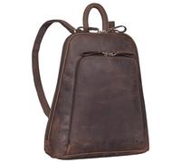 STILORD 'Martha' Mochila de Cuero para Mujeres Vintage | Daypack Elegante y Moderno para Ciudad, Salidas, Compras y Trabajo | Mochila Anti-Robo de Cuero Auténtico Color:Zamora - marrón