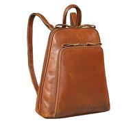 STILORD 'Martha' Mochila de Cuero para Mujeres Vintage | Daypack Elegante y Moderno para Ciudad, Salidas, Compras y Trabajo | Mochila Anti-Robo de Cuero Auténtico, Color:texas - marrón