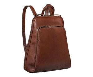 STILORD 'Martha' Mochila de Cuero para Mujeres Vintage | Daypack Elegante y Moderno para Ciudad, Salidas, Compras y Trabajo | Mochila Anti-Robo de Cuero Auténtico Color:Porto - marrón