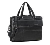 STILORD 'Matthew' Maletín Portátil 15,6-16 Pulgadas Cuero Autentico - Bolso portadocumentos Hombre y Mujer A4 - Laptop Bag Grande Bandolera portatil Elegante, Color:Negro