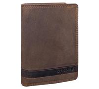 STILORD 'Matthis' Cartera Vertical Hombre Cuero Elegante Billetero Tarjetero con Bloqueo RFID Vintage Portamonete de Auténtica Piel, Color:marrón - Medio