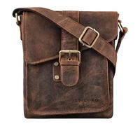 STILORD 'Mattia' Bolso Bandolera Pequeño Hombre Cuero Vintage Mariconera - Bolsa Messenger para Tabletas 10,1' & iPad 9,7' - Auténtico Bolso de Piel, Color:Kreta - marrón