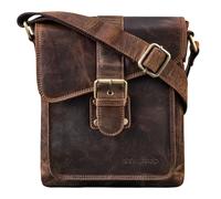 STILORD 'Mattia' Bolso Bandolera Pequeño Hombre Cuero Vintage Mariconera - Bolsa Messenger para Tabletas 10,1' & iPad 9,7' - Auténtico Bolso de Piel, Color:Soria - marrón
