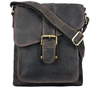 STILORD 'Mattia' Bolso Bandolera Pequeño Hombre Cuero Vintage Mariconera - Bolsa Messenger para Tabletas 10,1' & iPad 9,7' - Auténtico Bolso de Piel, Color:marrón Oscuro