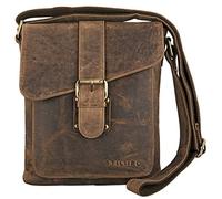 STILORD 'Mattia' Bolso Bandolera Pequeño Hombre Cuero Vintage Mariconera - Bolsa Messenger para Tabletas 10,1' & iPad 9,7' - Auténtico Bolso de Piel, Color:marrón - Medio