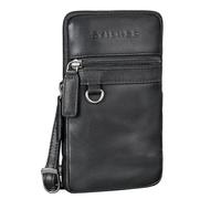 STILORD Mauve Elegante Pecho Bolsa Hombres Señoras Cuero Pequeño - Multifuncional Bolsa De Hombro con Lazo para El Cinturón De Cuero Genuino - Vintage Phone Bag 7 Inch Color:Negro