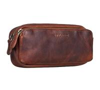 STILORD 'Melissa' Estuche Escolar Grande de Cuero Genuino Estuche para Lápices Vintage Portatodo Neceser Cartuchera Piel Auténtica, Color:Kara - Cognac