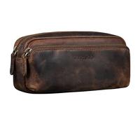 STILORD 'Melissa' Estuche Escolar Grande de Cuero Genuino Estuche para Lápices Vintage Portatodo Neceser Cartuchera Piel Auténtica, Color:Soria - marrón