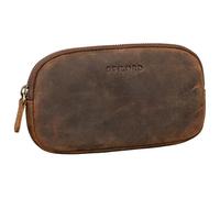 STILORD 'Mike' Estuche Piel Vintage Portatodo Escolar Hombre Mujer Funda de Lápices Pinceles Gafas Maquillage Bolso Neceser de Cuero Auténtico, Color:Kreta - marrón