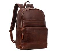 STILORD Milan Mochila Compartimento para Portátil 13,3 Pulgadas Bolsa Cuero Retro Negocios Vintage Señoras Hombres Mochila Mensajería Color:Sonora - coñac