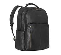 STILORD Mochila Cuero 'Sherlock' para Hombres y Mujeres, Grande Vintage Ciudad Mensajero, Color: Negro