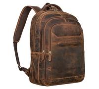 STILORD Mochila de Cuero Keno 15,6 Pulgadas para Negocios y Oficina - Para Hombres y Mujeres - Calais - Marrón