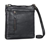 STILORD 'Moni' Premium Bolsa Crossbody cuero Bolso hombro de las señoras para el ocio de compras de noche Tablet Bolsa de cuero, Color:negro