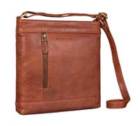 STILORD 'Moni' Premium Bolsa Crossbody cuero Bolso hombro de las señoras para el ocio de compras de noche Tablet Bolsa de cuero, Color:arrona - marrón