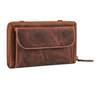 STILORD Monica Cartera de Cuero con Compartimento para teléfono móvil Bolso de Mujer para teléfono móvil Bolso de Hombro Cartera Crossbody para Mujer Color:Salerno - marrón