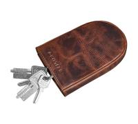 STILORD 'Monty' Bolsa Llaves Cuero Estuche Llaves Moto Vintage Organizador Estuche de Llaves con Llavero Porta Chaves de Piel, Color:Soria - marrón